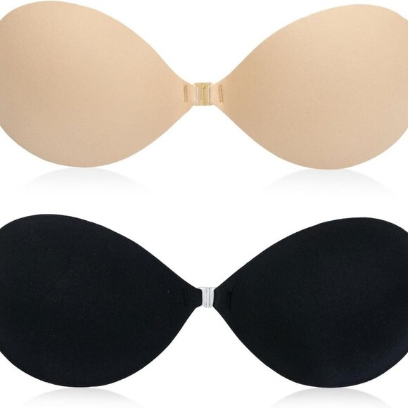 Adhesive Push Up 2 Pairs, Invisible Lifting Bra, Reusable Strapless Stick On Bra - Picture 1 of 6